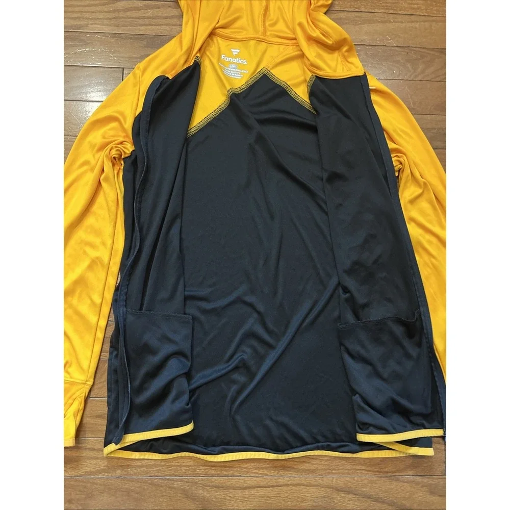 Pittsburgh Steelers Fanatics Hoodie Jacket Womens Large Full Zip NFL Black Gold - Picture 6 of 9